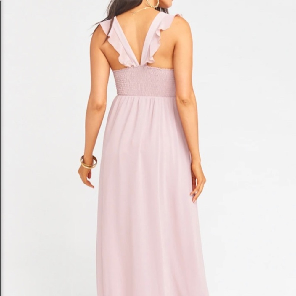 June Maxi Dress (neutral mauve chiffon)